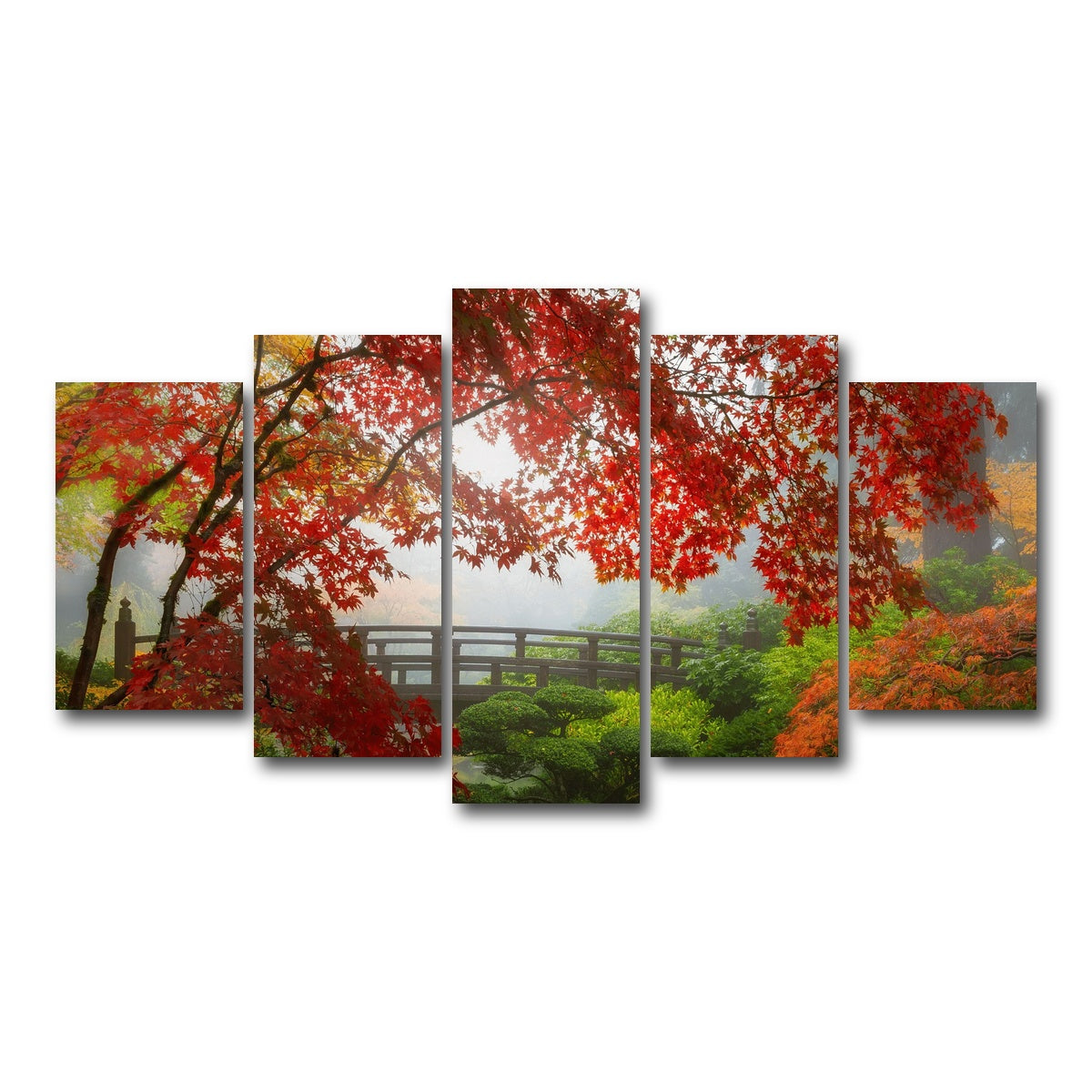 AUTO-MOCKUP WHITE | Portland Japanese Garden | 5 Piece | Gallery Wrap Canvas | group=5_normal