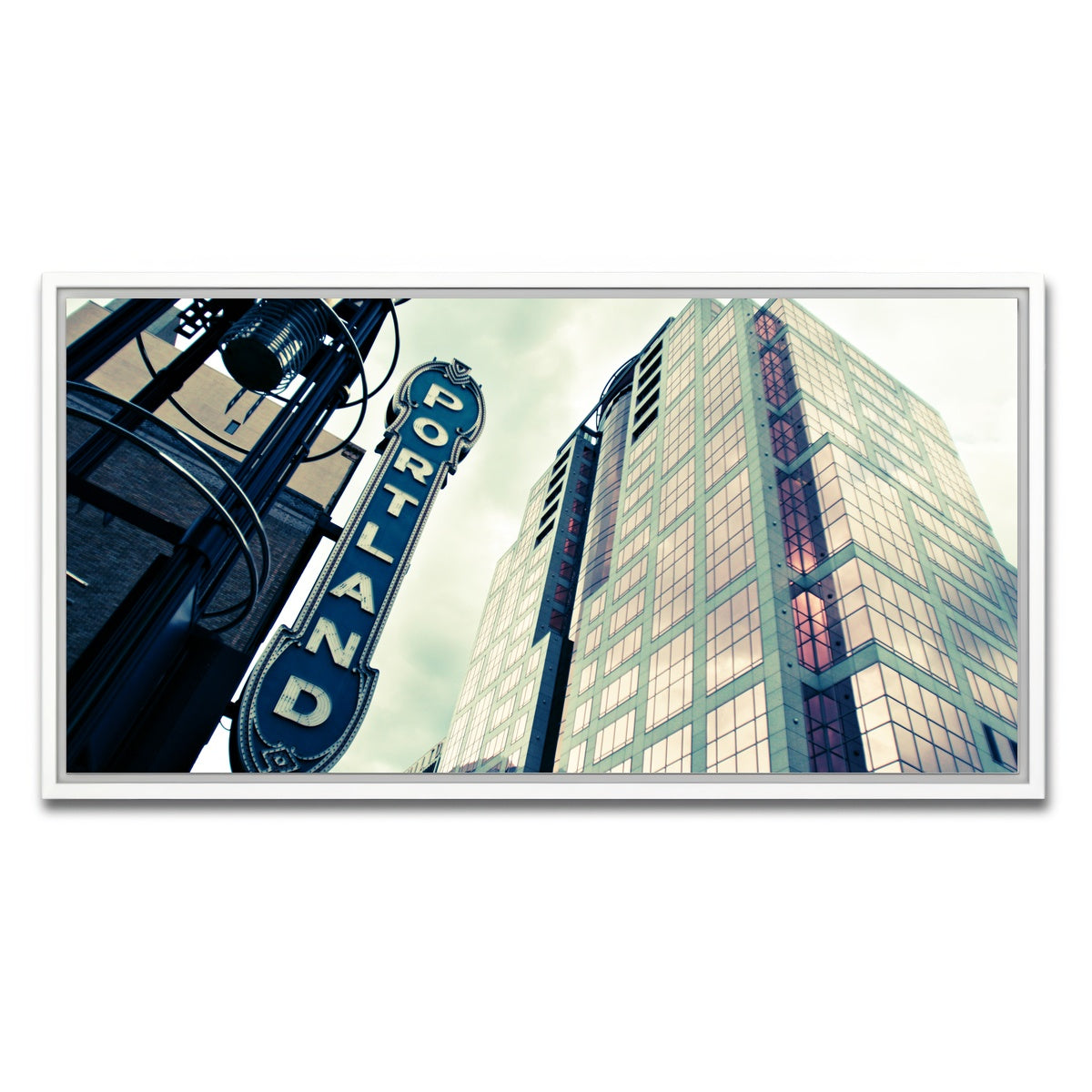 AUTO-MOCKUP WHITE | Portland Sign | 1 Piece | White Framed Canvas | group=2x1