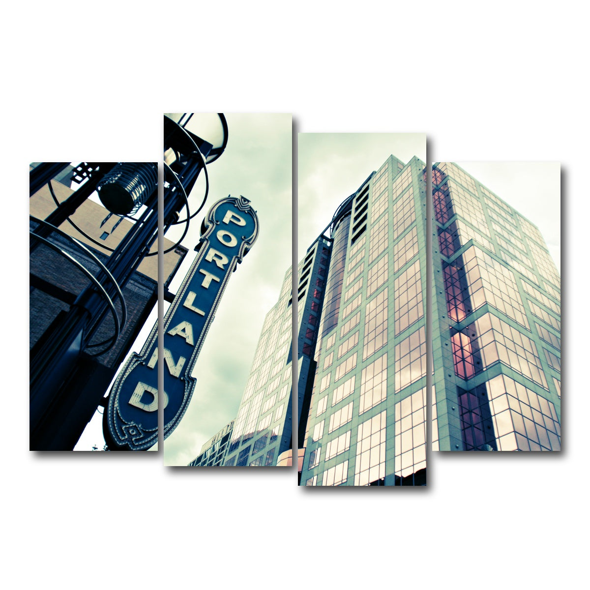 AUTO-MOCKUP WHITE | Portland Sign | 4 Piece | Gallery Wrap Canvas | group=4_normal