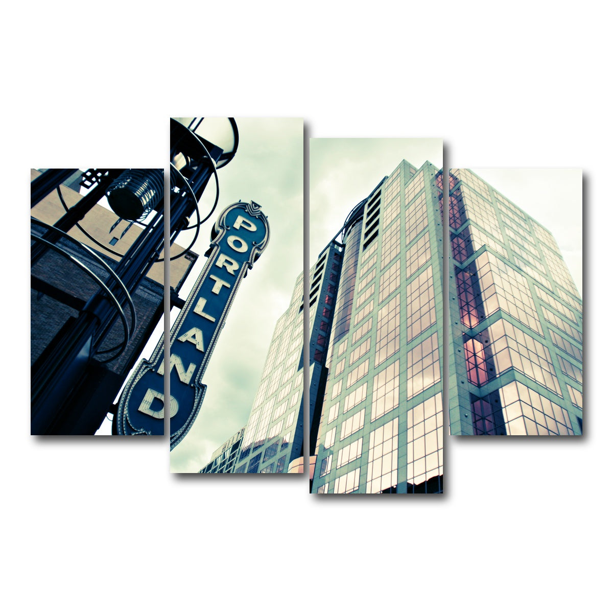 AUTO-MOCKUP WHITE | Portland Sign | 4 Piece | Gallery Wrap Canvas | group=4_short