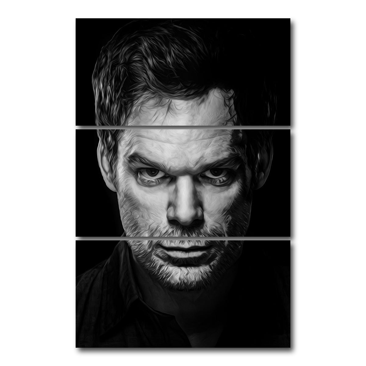 AUTO-MOCKUP WHITE | Portrait Dexter | 3 Piece | Gallery Wrap Canvas | group=12x24_stacked