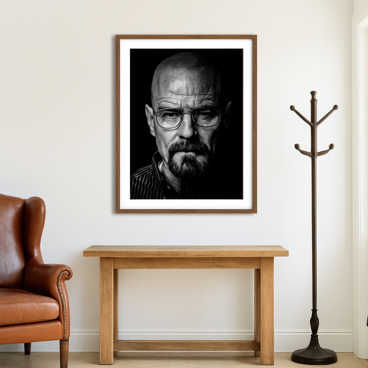 AUTO-MOCKUP ROOM | Portrait Breaking Bad Wall Art