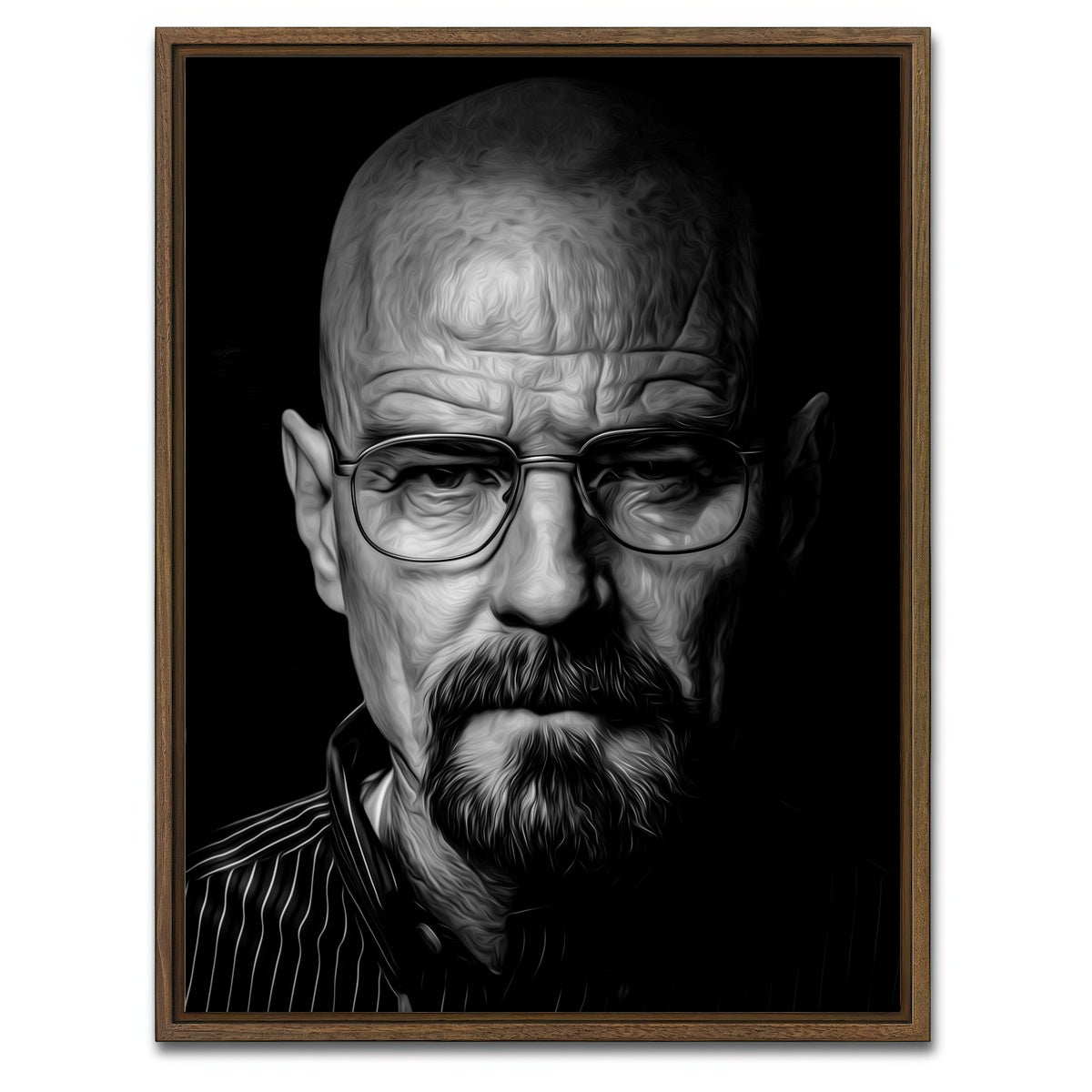AUTO-MOCKUP WHITE | Portrait breaking bad | 1 Piece | Walnut Framed Canvas | group=3x4