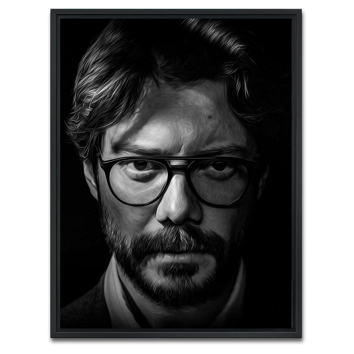 AUTO-MOCKUP WHITE | Portrait casa del papel | 1 Piece | Black Framed Canvas | group=3x4