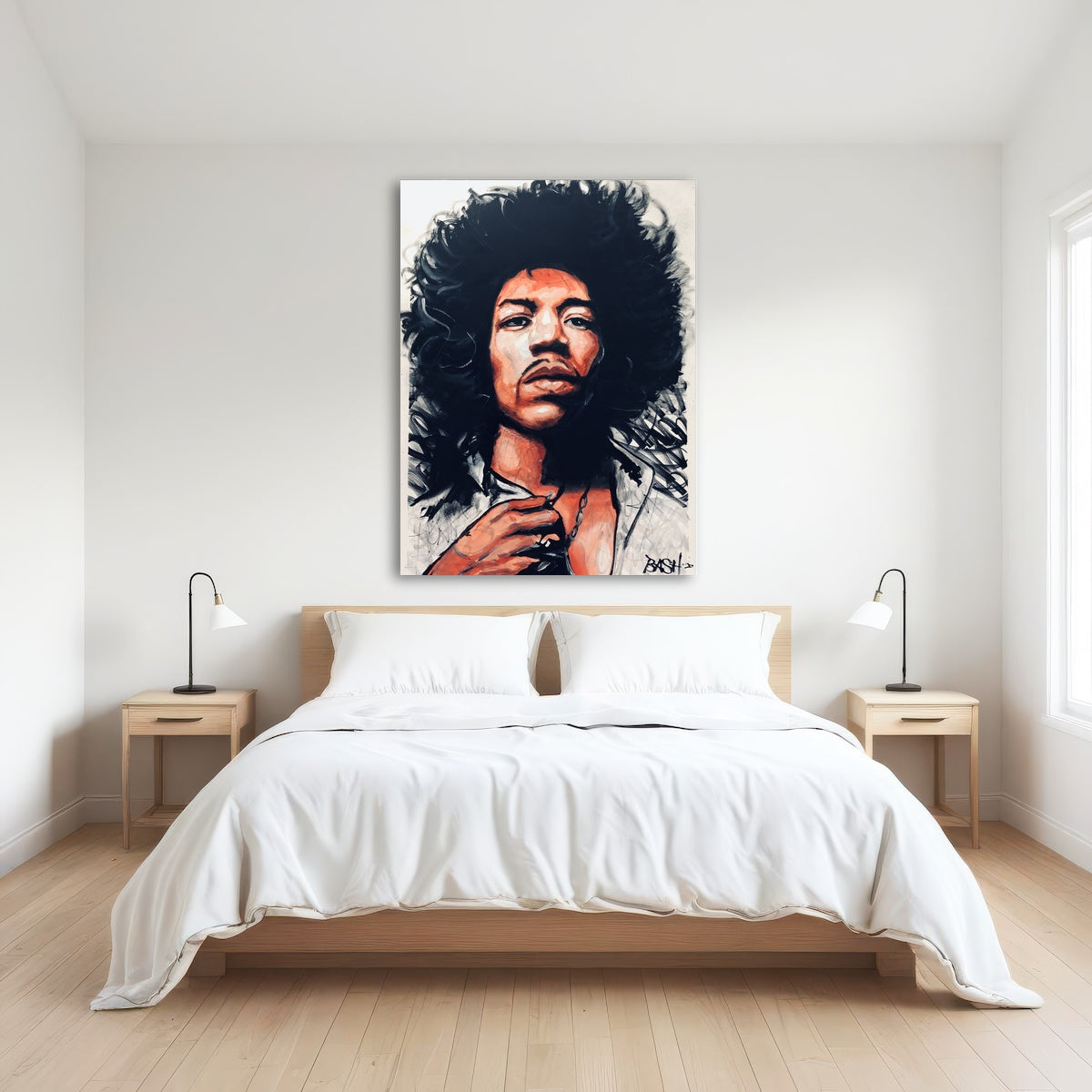 AUTO-MOCKUP ROOM | Portrait of Jimi Hendrix