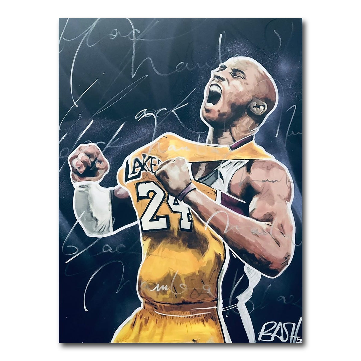 AUTO-MOCKUP WHITE | Portrait of Kobe | 1 Piece | Gallery Wrap Canvas | group=3x4
