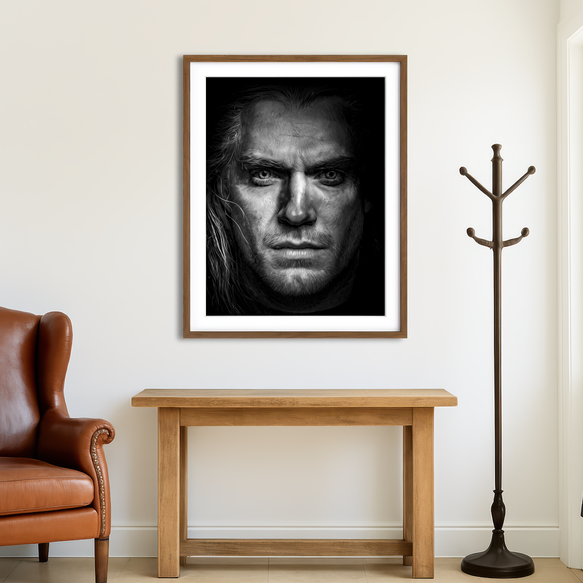 AUTO-MOCKUP ROOM | Portrait The Witcher Wall Art