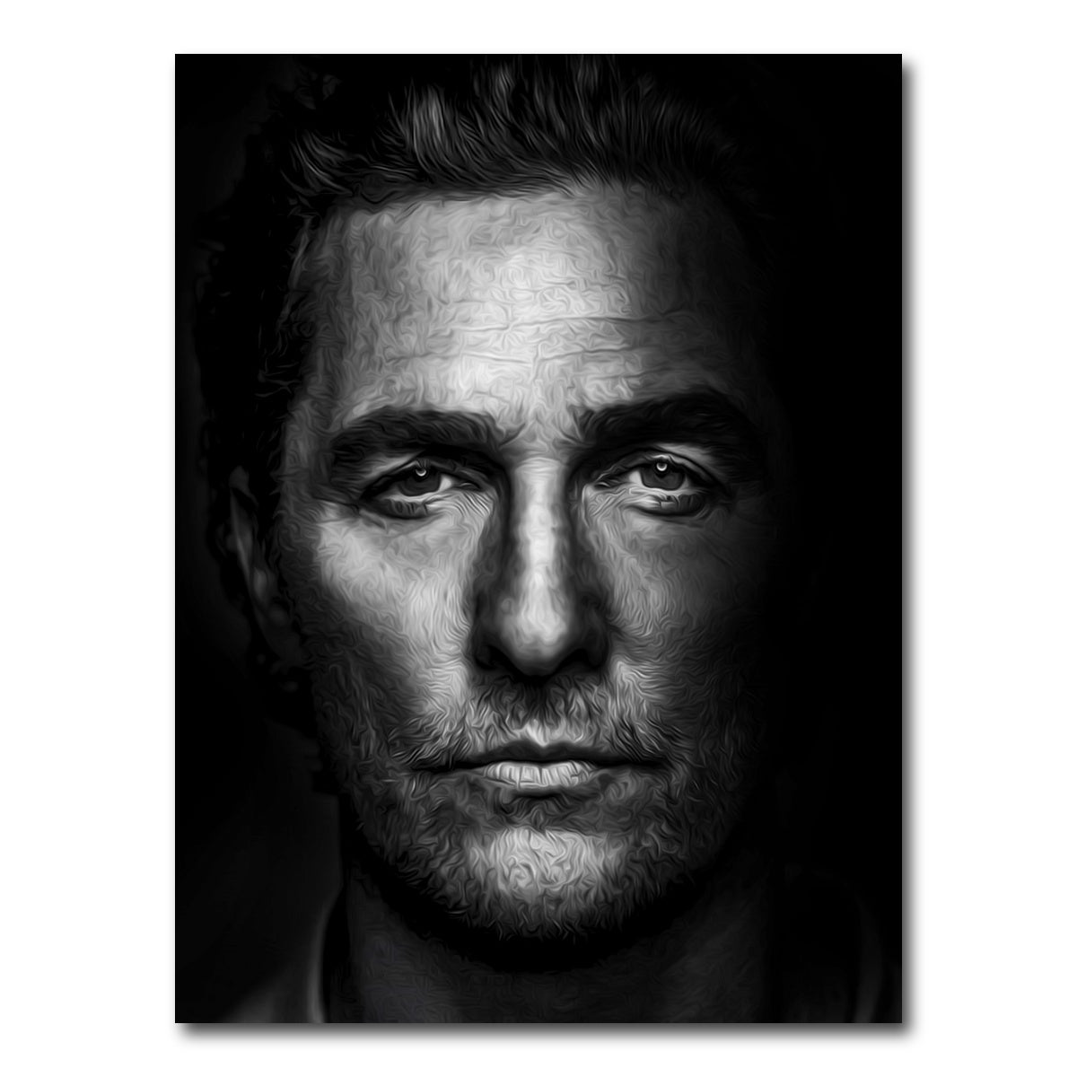 AUTO-MOCKUP WHITE | Portrait true detective | 1 Piece | Gallery Wrap Canvas | group=3x4