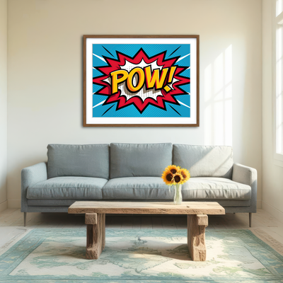 AUTO-MOCKUP ROOM | Pow Comic Wall Art