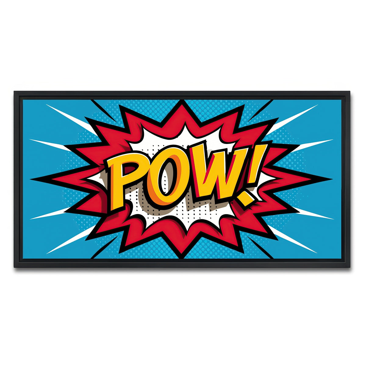 AUTO-MOCKUP WHITE | Pow Comic | 1 Piece | Black Framed Canvas | group=2x1