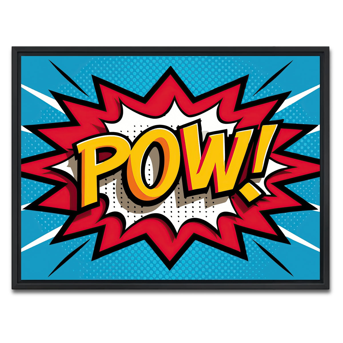 AUTO-MOCKUP WHITE | Pow Comic | 1 Piece | Black Framed Canvas | group=4x3