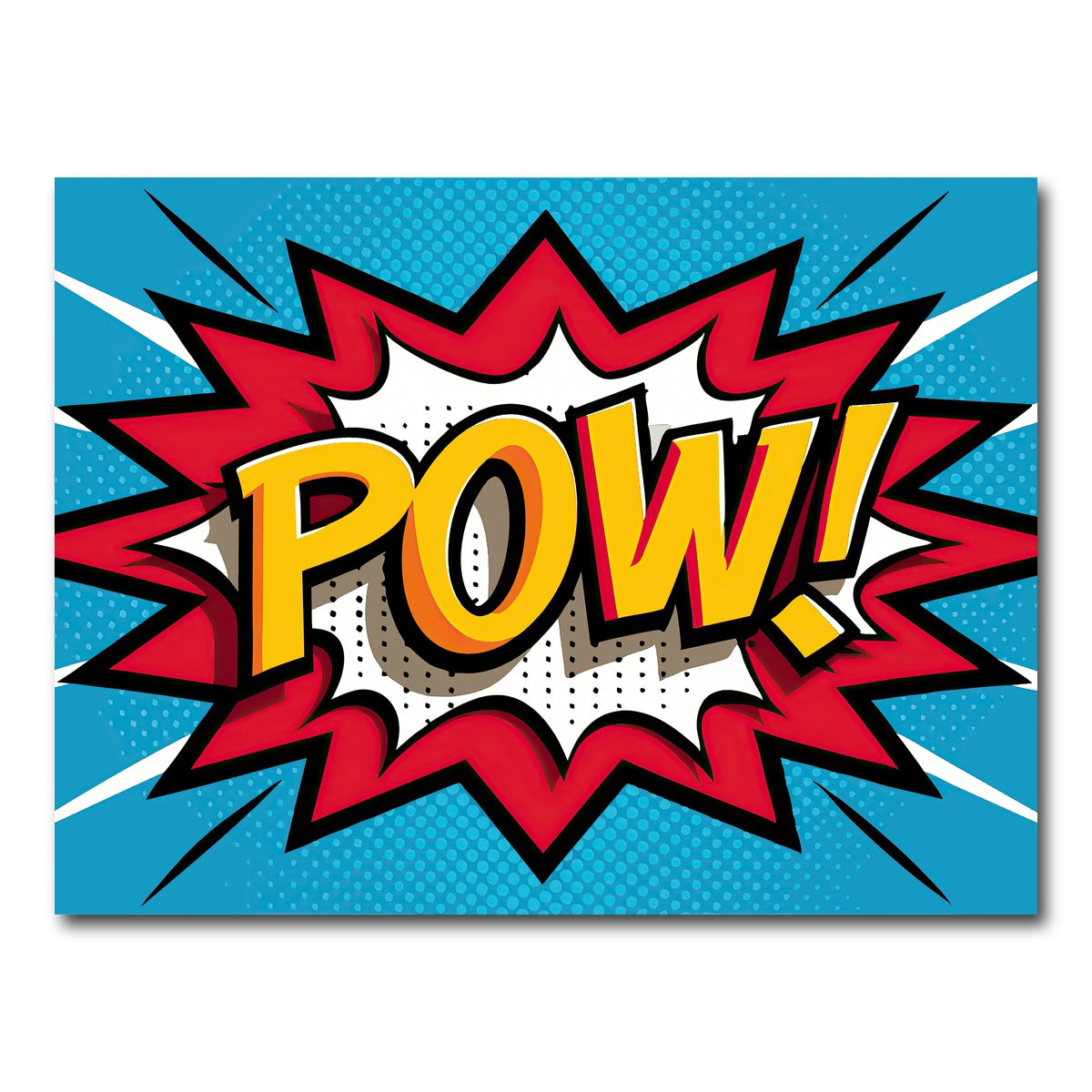 AUTO-MOCKUP WHITE | Pow Comic | 1 Piece | Gallery Wrap Canvas | group=4x3