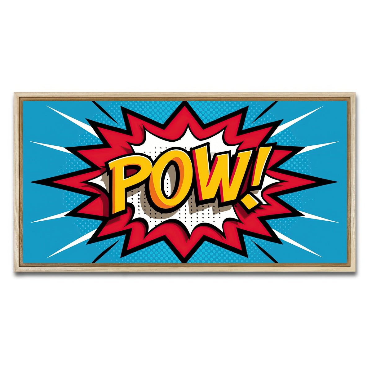 AUTO-MOCKUP WHITE | Pow Comic | 1 Piece | Natural Framed Canvas | group=2x1