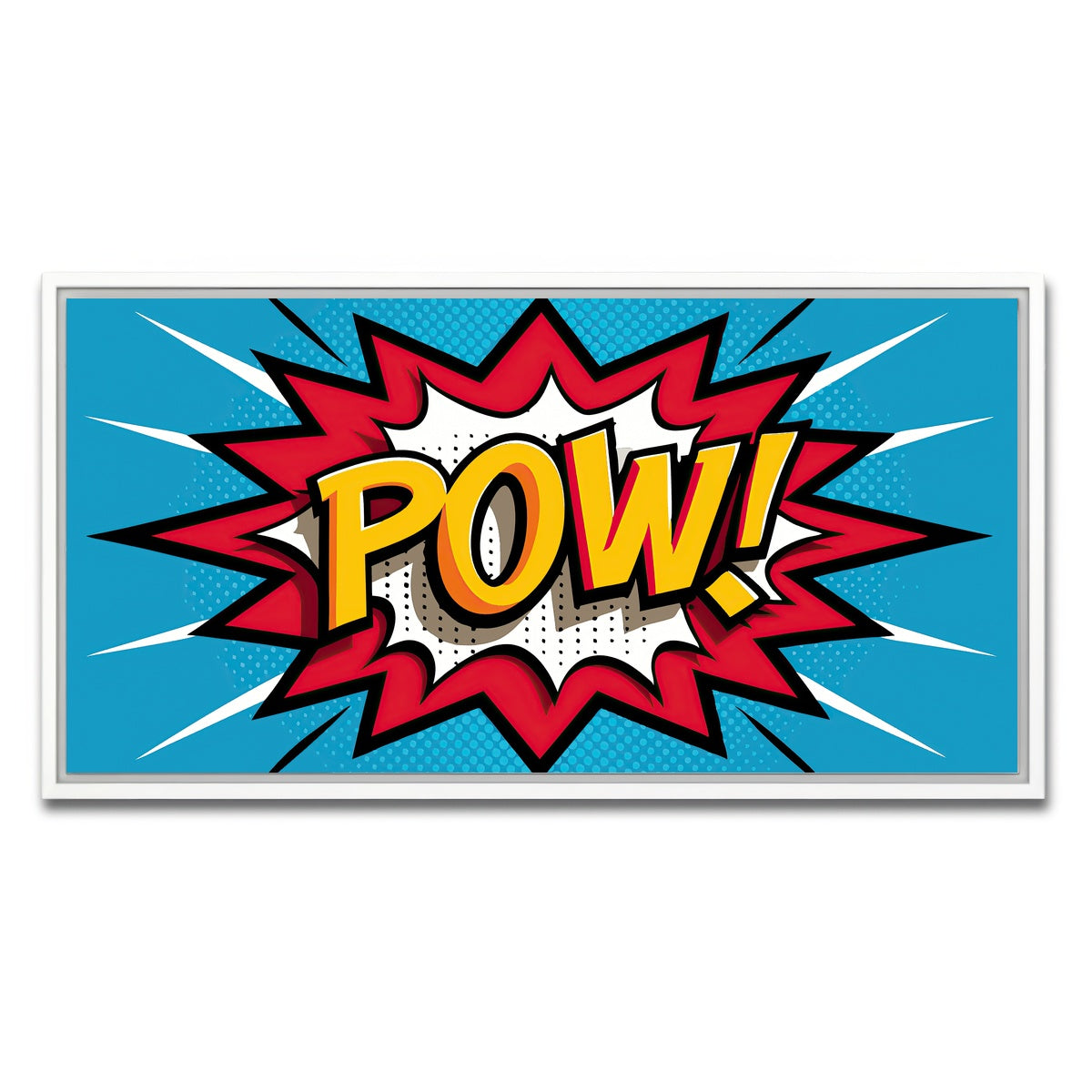 AUTO-MOCKUP WHITE | Pow Comic | 1 Piece | White Framed Canvas | group=2x1