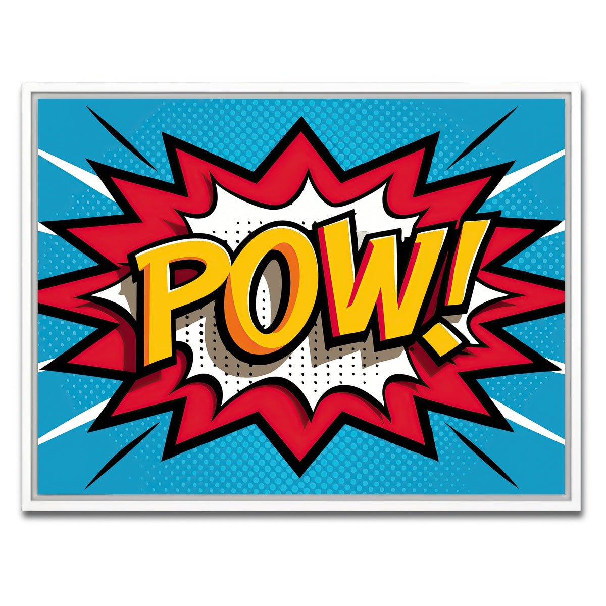 AUTO-MOCKUP WHITE | Pow Comic | 1 Piece | White Framed Canvas | group=4x3