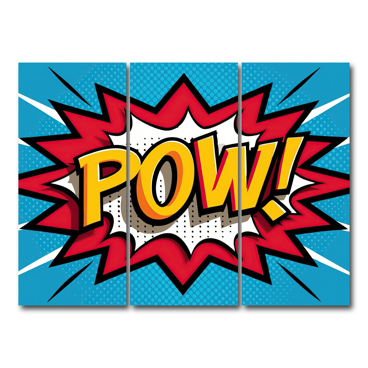 AUTO-MOCKUP WHITE | Pow Comic | 3 Piece | Gallery Wrap Canvas | group=8x18