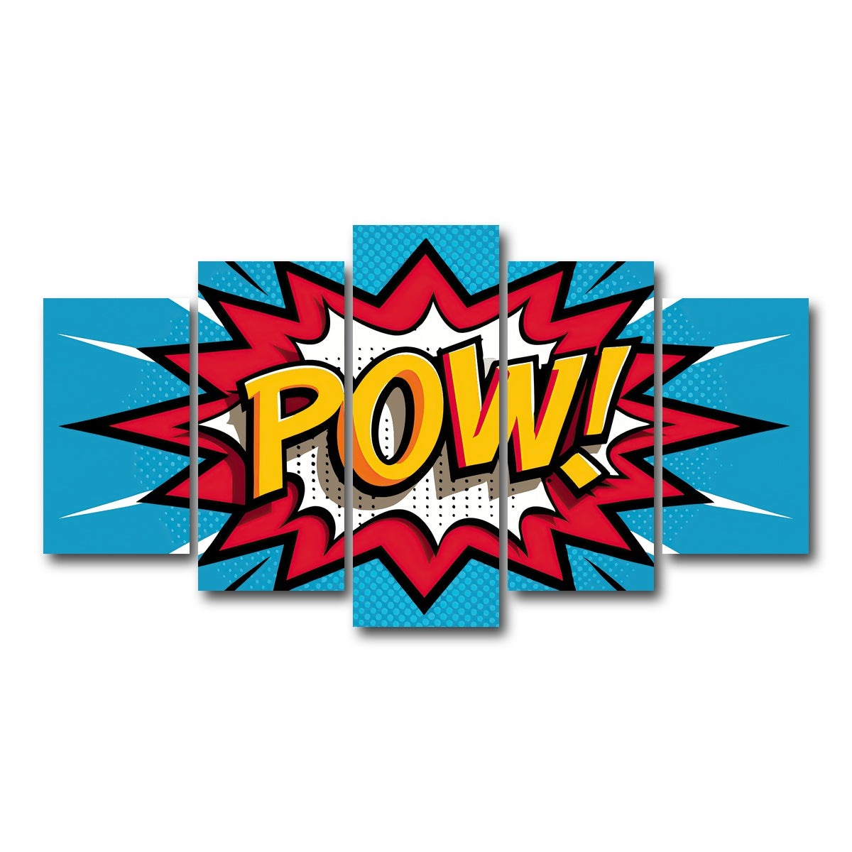 AUTO-MOCKUP WHITE | Pow Comic | 5 Piece | Gallery Wrap Canvas | group=5_normal
