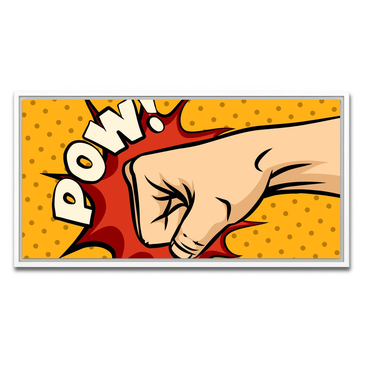 AUTO-MOCKUP WHITE | Pow | 1 Piece | White Framed Canvas | group=2x1