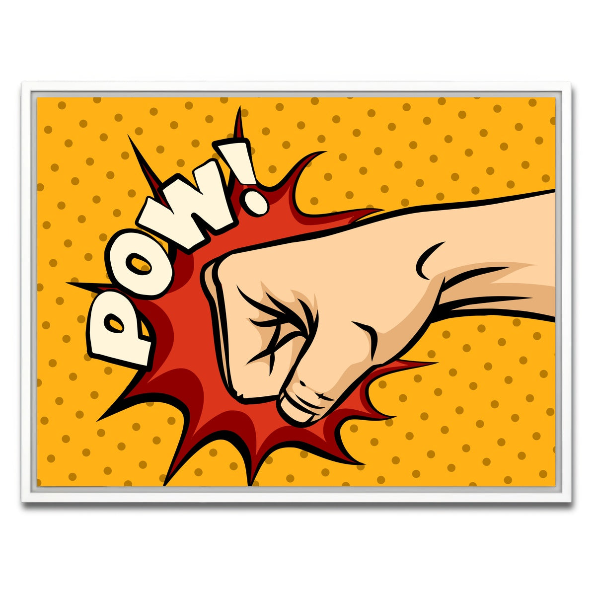 AUTO-MOCKUP WHITE | Pow | 1 Piece | White Framed Canvas | group=4x3