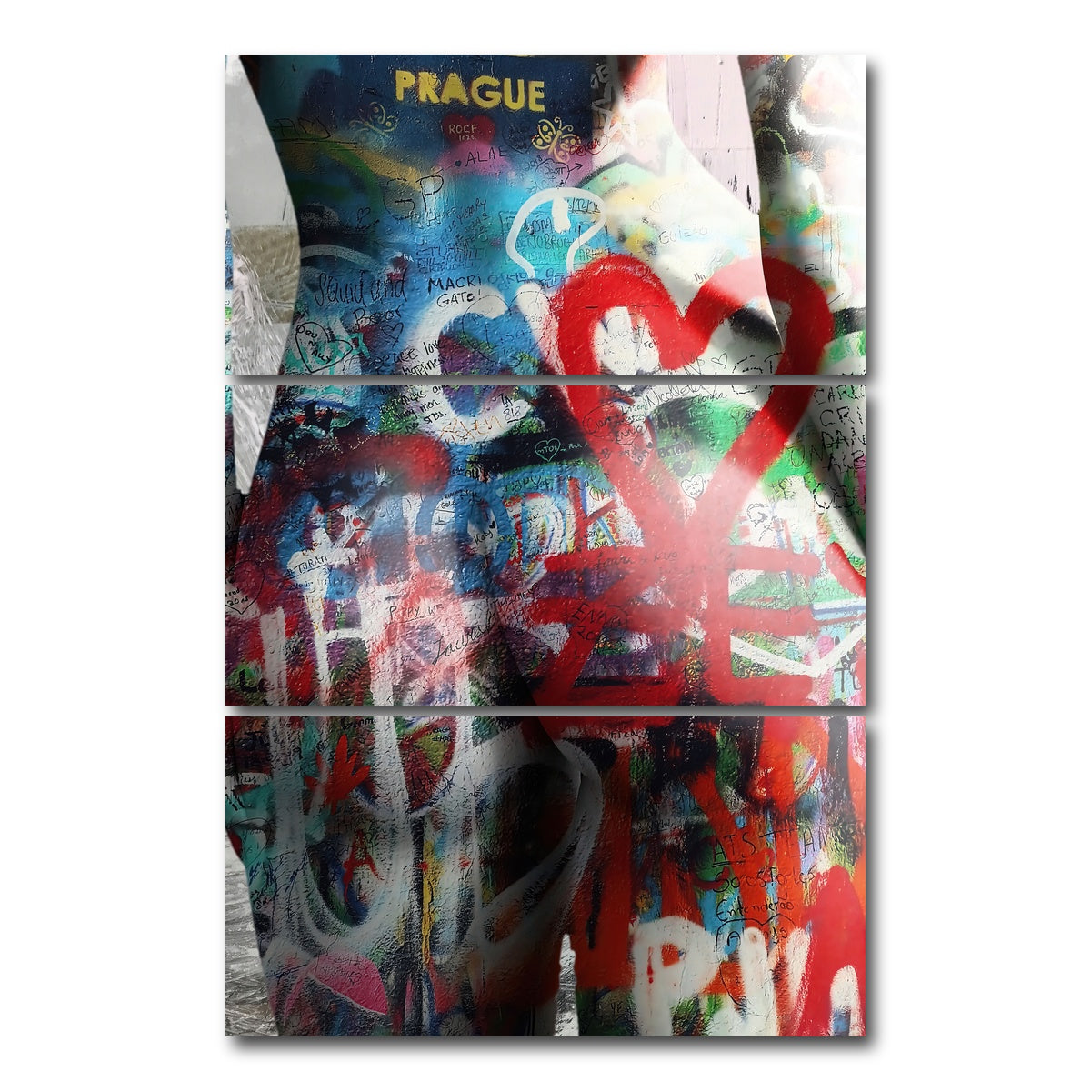 AUTO-MOCKUP WHITE | Prague Heart | 3 Piece | Gallery Wrap Canvas | group=12x24_stacked