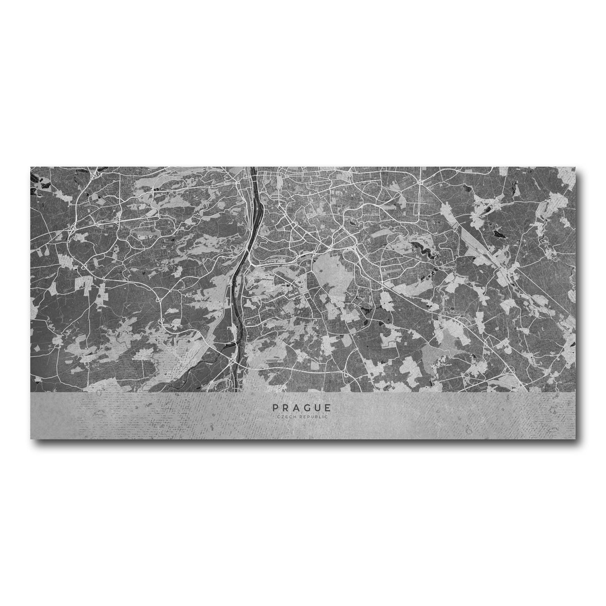AUTO-MOCKUP WHITE | Prague Map 2 | 1 Piece | Gallery Wrap Canvas | group=2x1