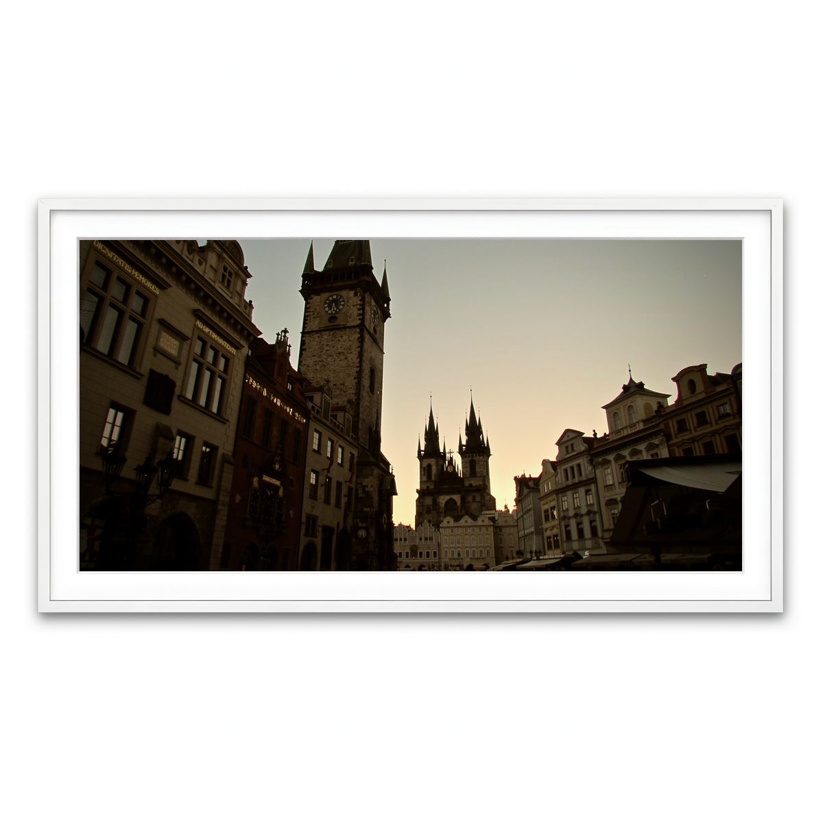 Framed Print 2x1 White
