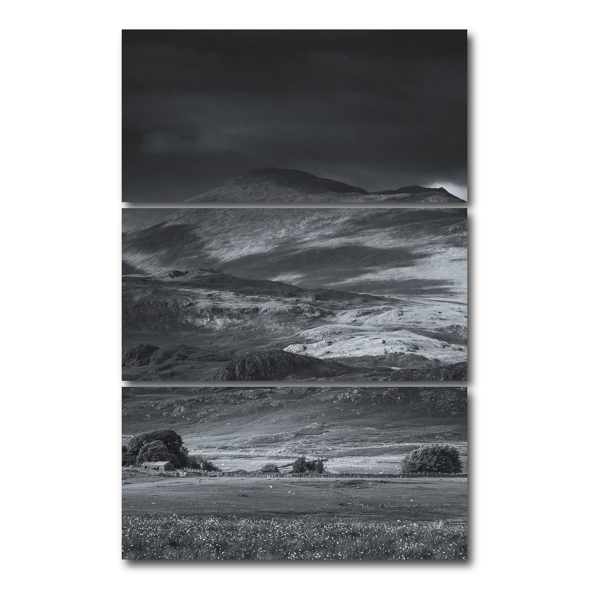 AUTO-MOCKUP WHITE | Prairie to Peak | 3 Piece | Gallery Wrap Canvas | group=12x24_stacked