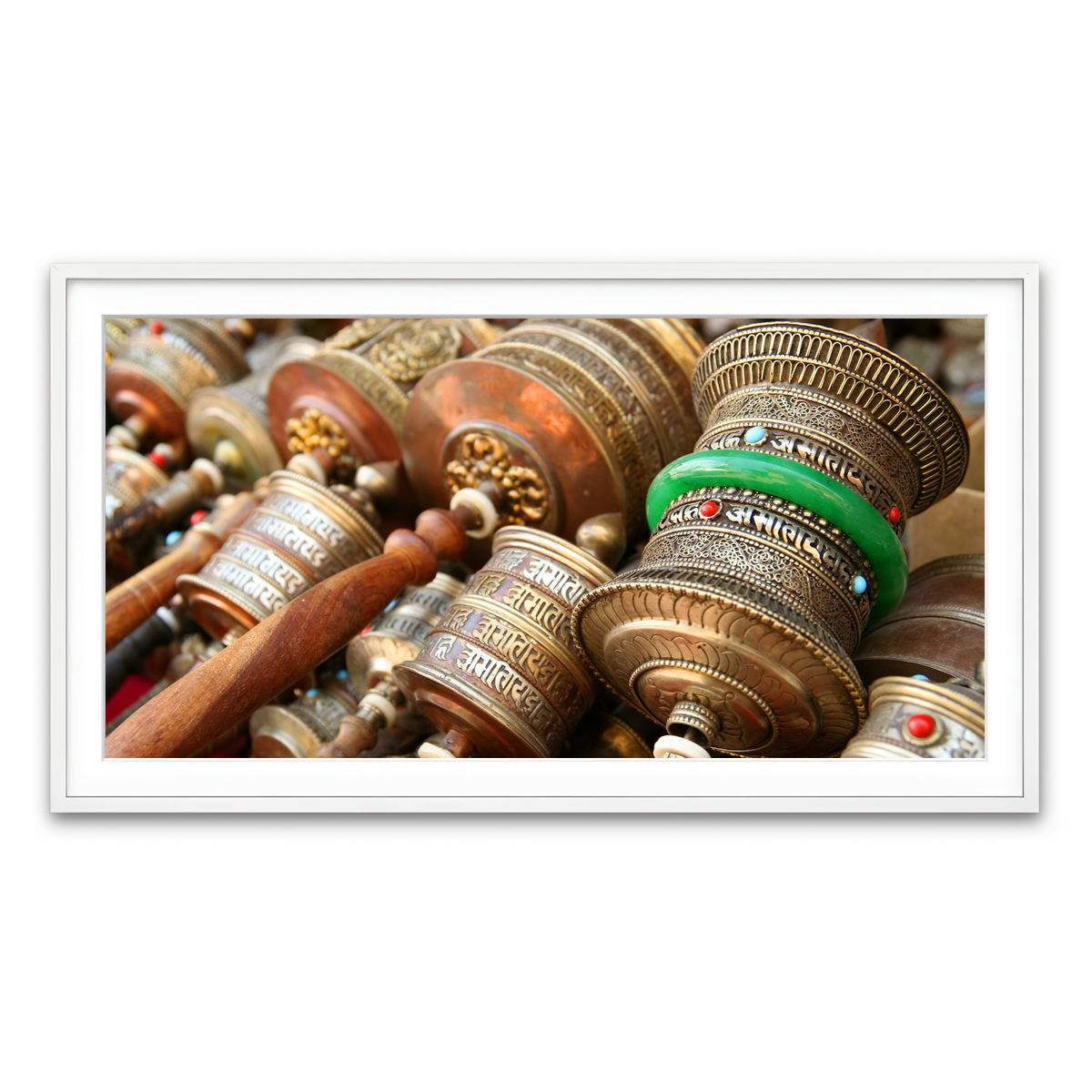 Framed Print 2x1 White