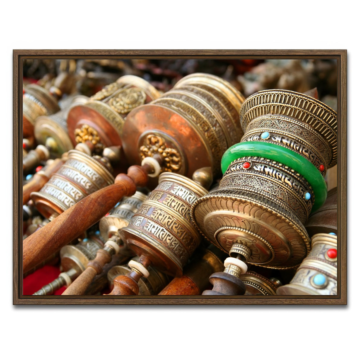 AUTO-MOCKUP WHITE | Prayer Wheels | 1 Piece | Walnut Framed Canvas | group=4x3