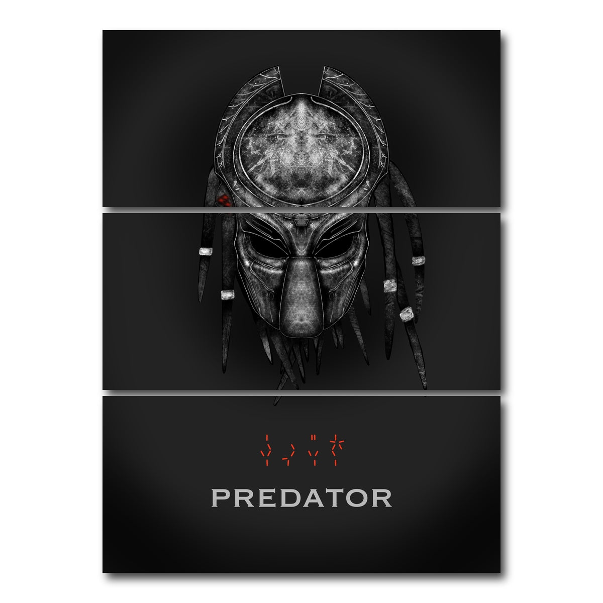 AUTO-MOCKUP WHITE | Predator 3 | 3 Piece | Gallery Wrap Canvas | group=8x18_stacked