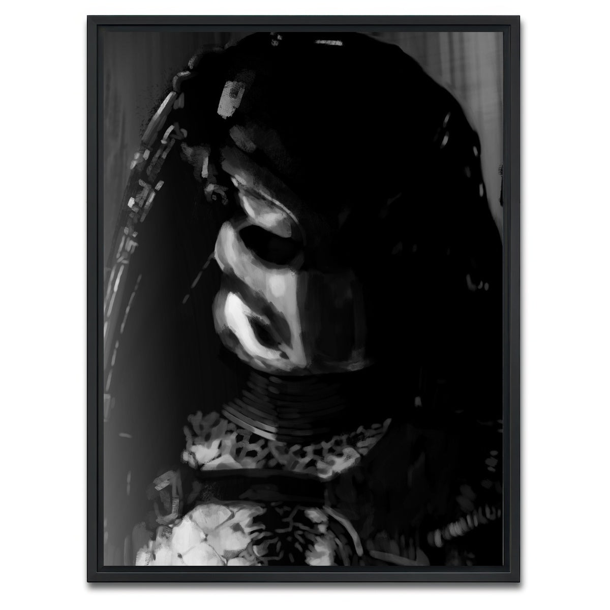 AUTO-MOCKUP WHITE | Predator Noir | 1 Piece | Black Framed Canvas | group=3x4
