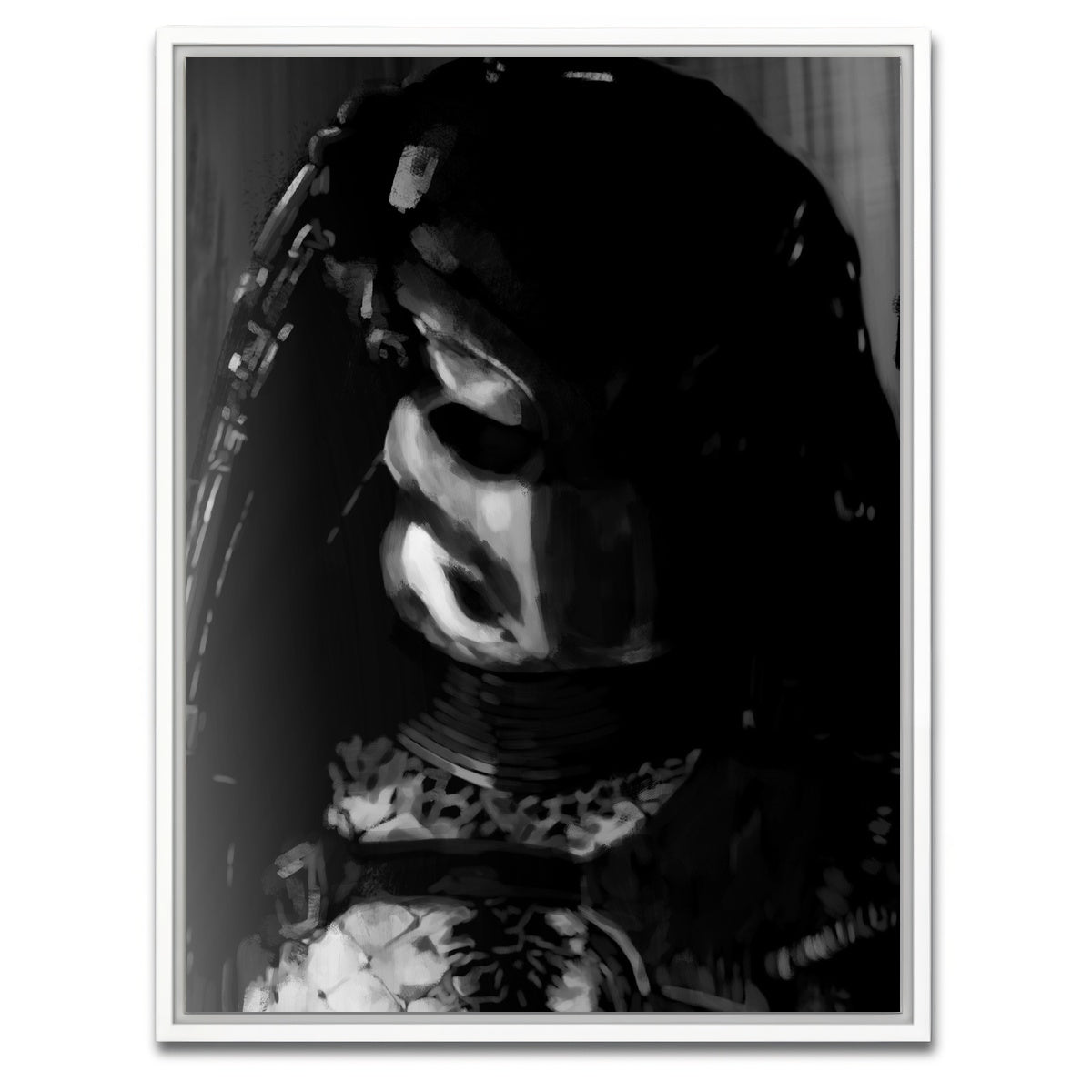 AUTO-MOCKUP WHITE | Predator Noir | 1 Piece | White Framed Canvas | group=3x4