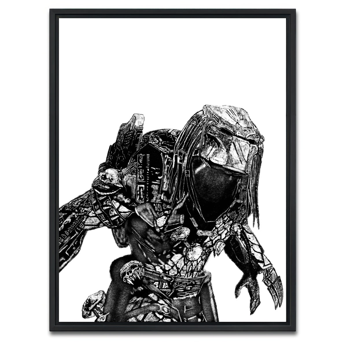 AUTO-MOCKUP WHITE | Predator Sketch | 1 Piece | Black Framed Canvas | group=3x4