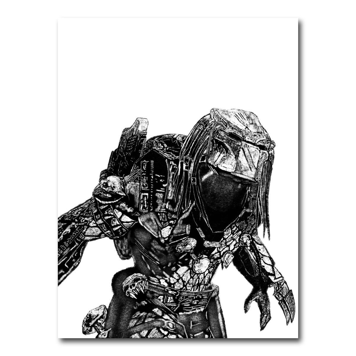 AUTO-MOCKUP WHITE | Predator Sketch | 1 Piece | Gallery Wrap Canvas | group=3x4