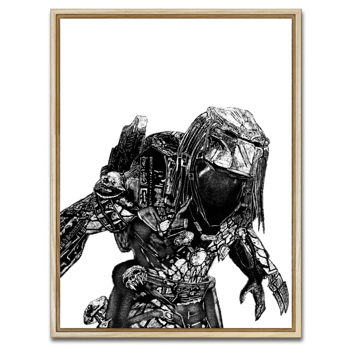 AUTO-MOCKUP WHITE | Predator Sketch | 1 Piece | Natural Framed Canvas | group=3x4