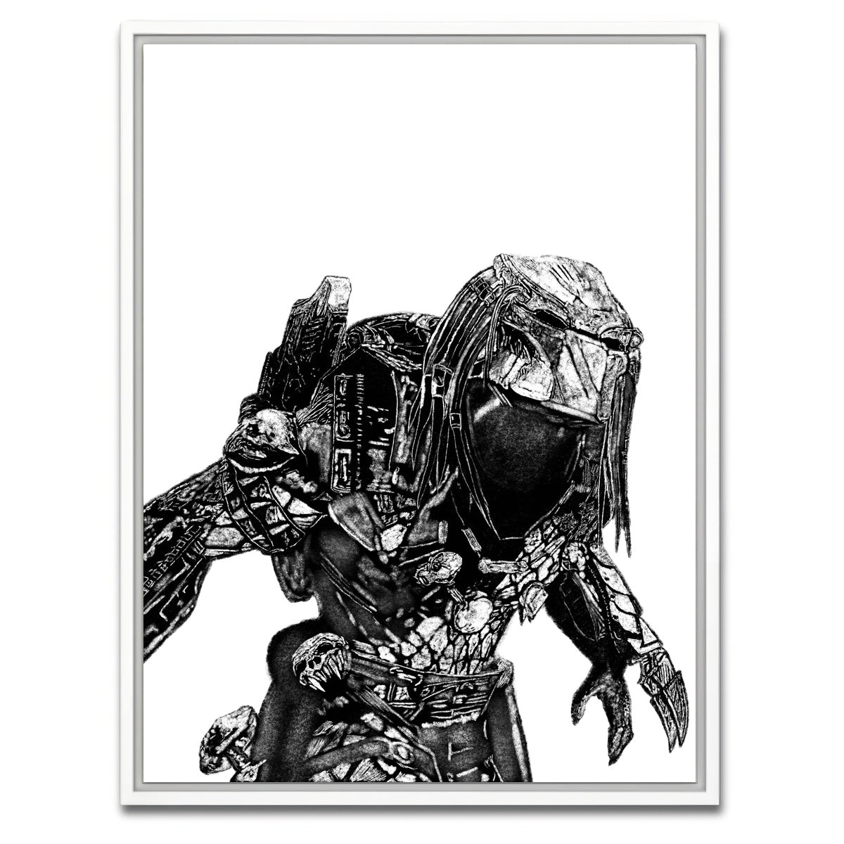 AUTO-MOCKUP WHITE | Predator Sketch | 1 Piece | White Framed Canvas | group=3x4