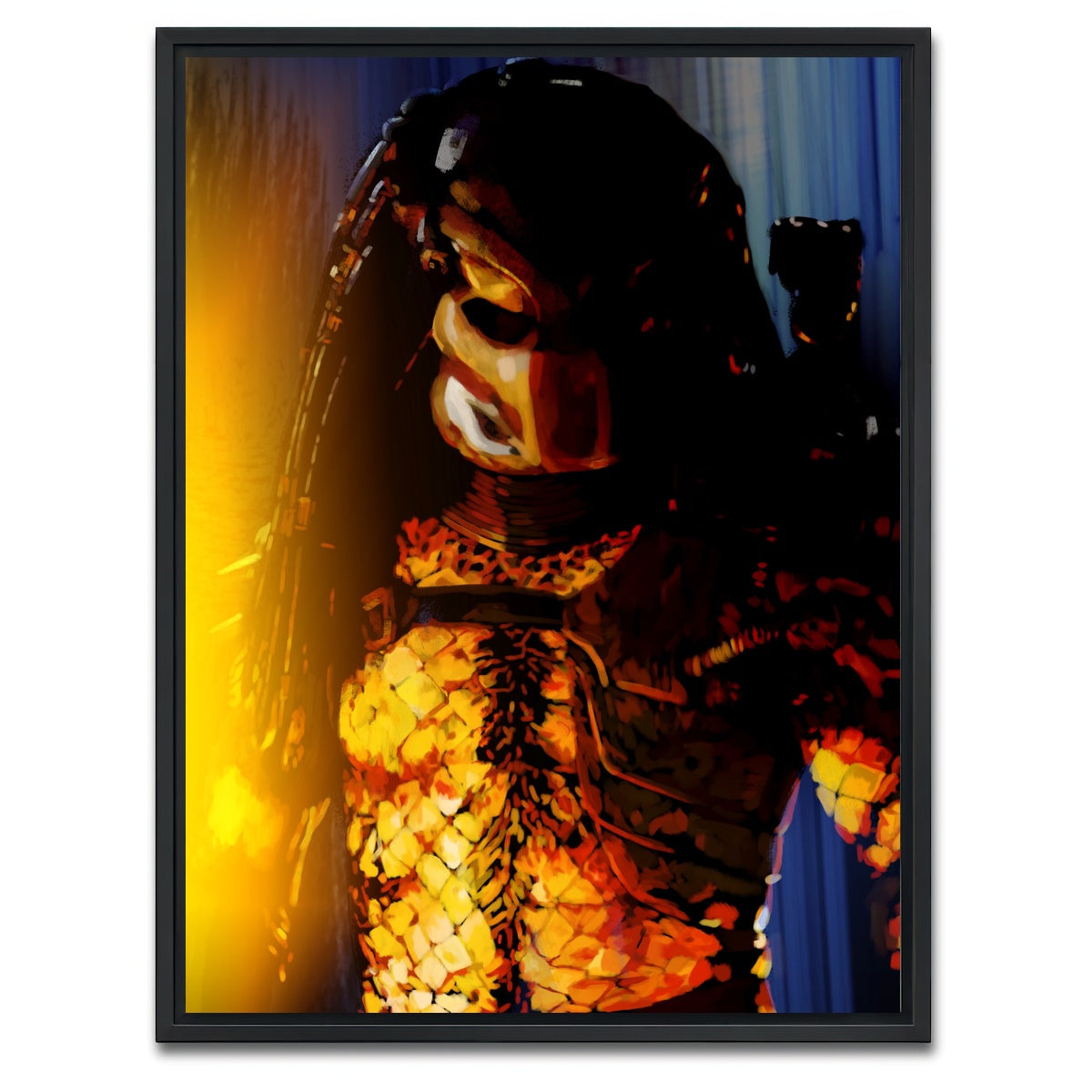 AUTO-MOCKUP WHITE | Predator in Blue | 1 Piece | Black Framed Canvas | group=3x4