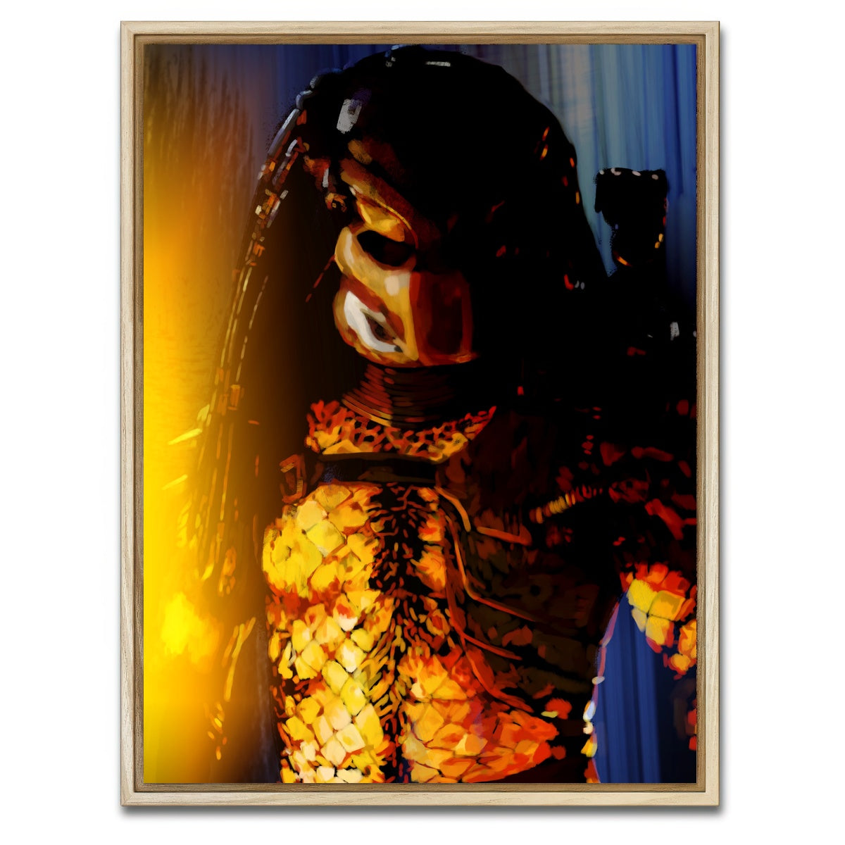 AUTO-MOCKUP WHITE | Predator in Blue | 1 Piece | Natural Framed Canvas | group=3x4