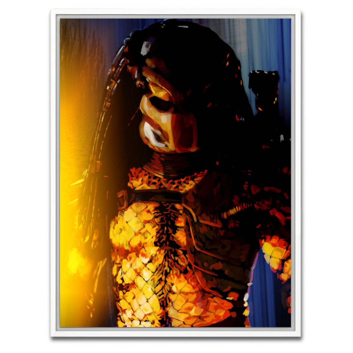 AUTO-MOCKUP WHITE | Predator in Blue | 1 Piece | White Framed Canvas | group=3x4
