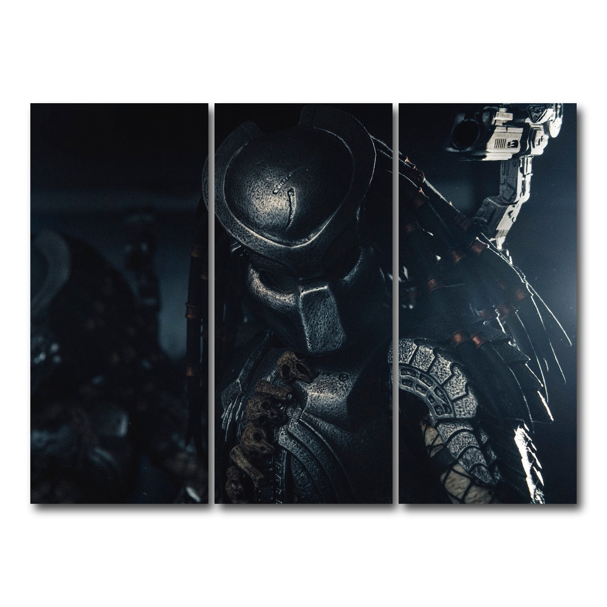 AUTO-MOCKUP WHITE | Predator in the Shadows | 3 Piece | Gallery Wrap Canvas | group=8x18