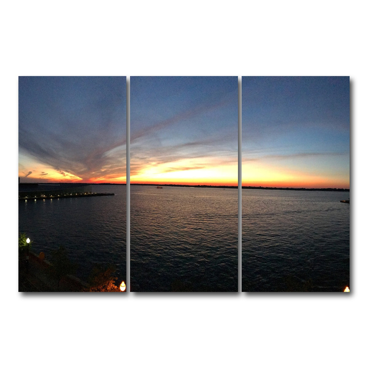AUTO-MOCKUP WHITE | Presque Isle bay | 3 Piece | Gallery Wrap Canvas | group=12x24
