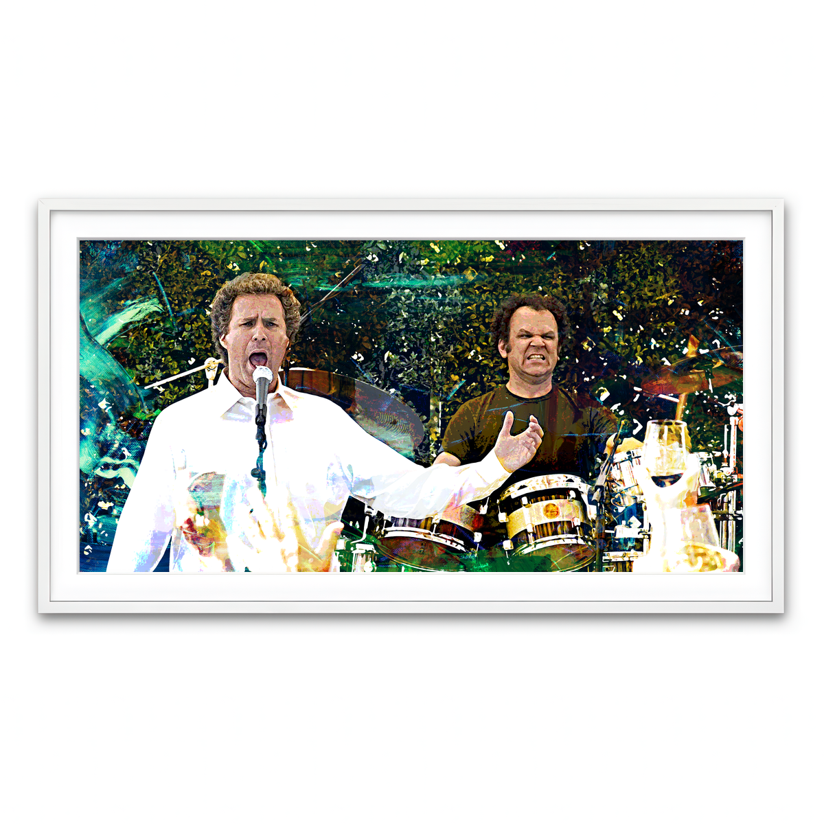 Framed Print 2x1 White