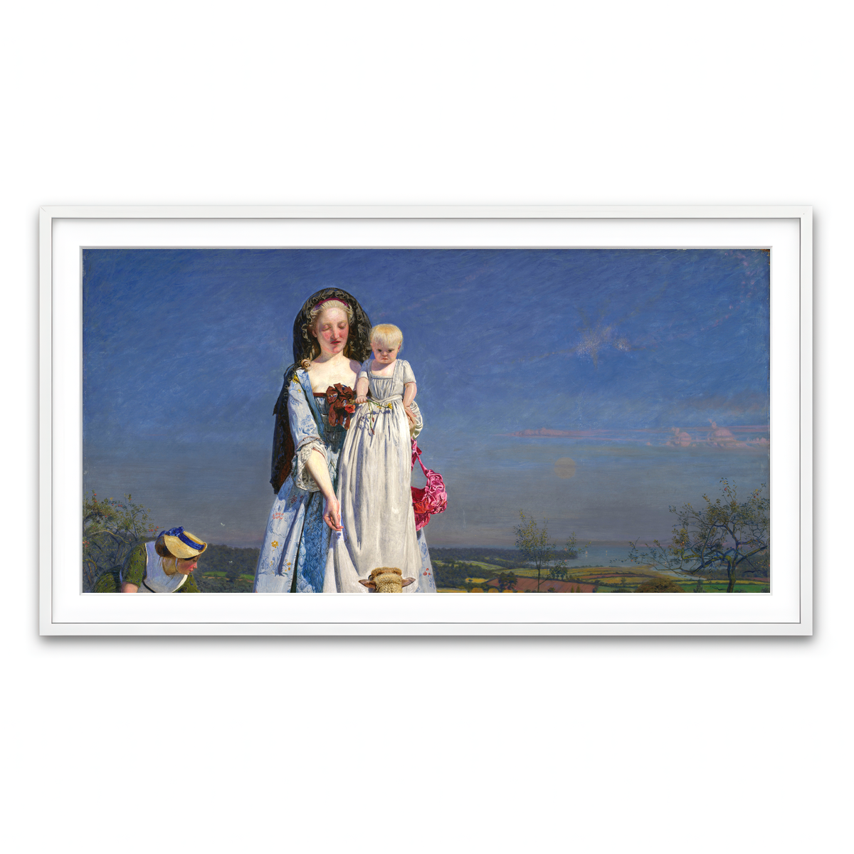 Framed Print 2x1 White