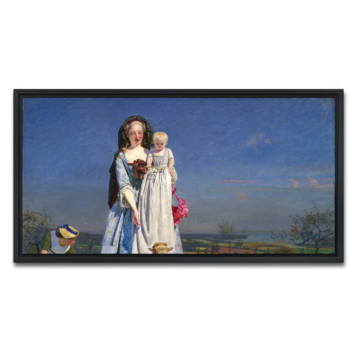 AUTO-MOCKUP WHITE | Pretty Baa-Lambs | 1 Piece | Black Framed Canvas | group=2x1