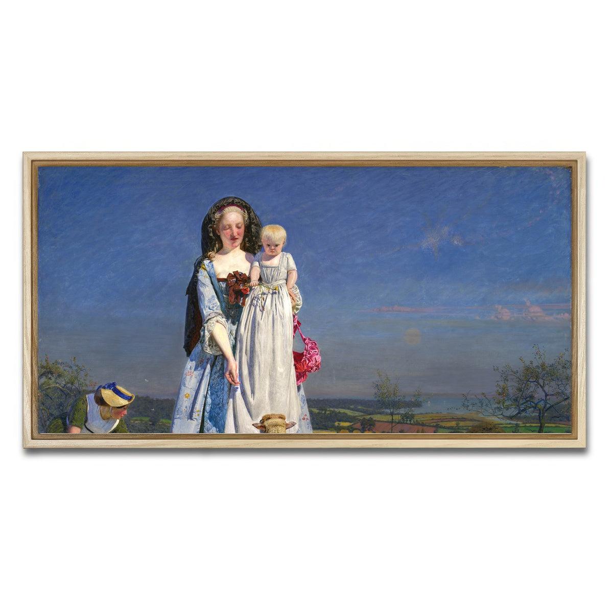 AUTO-MOCKUP WHITE | Pretty Baa-Lambs | 1 Piece | Natural Framed Canvas | group=2x1