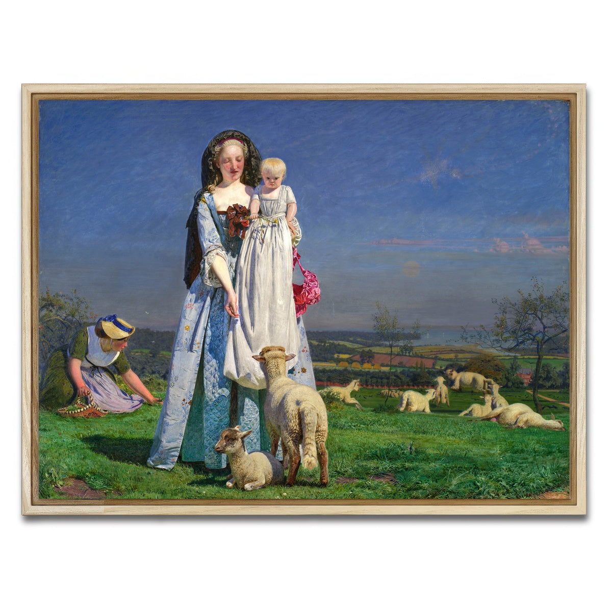 AUTO-MOCKUP WHITE | Pretty Baa-Lambs | 1 Piece | Natural Framed Canvas | group=4x3