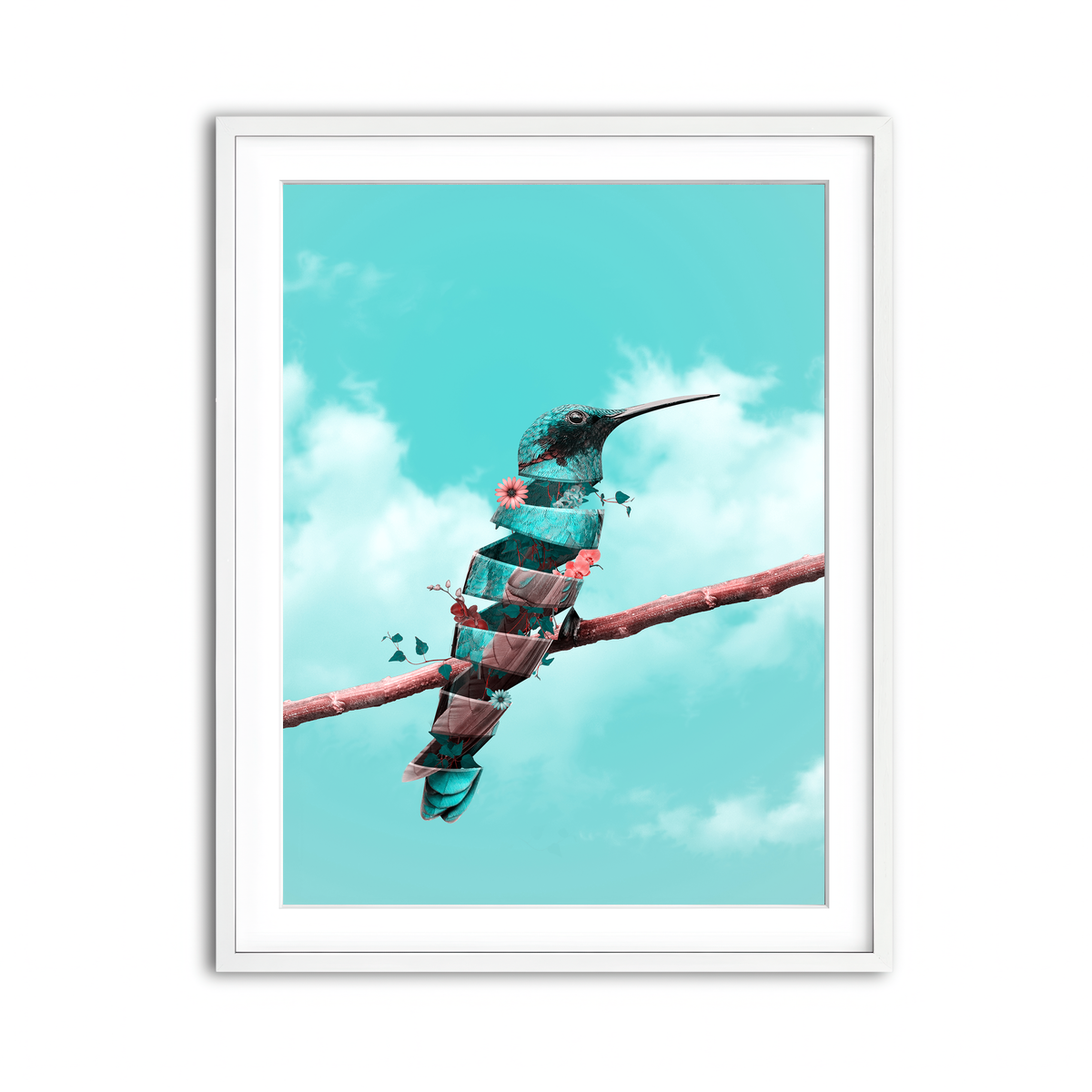 Framed Print 3x4 White