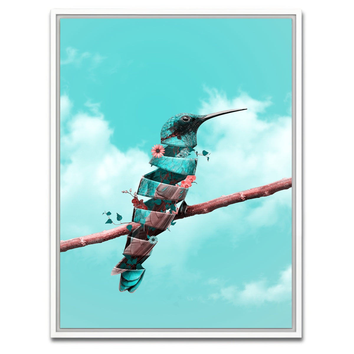 AUTO-MOCKUP WHITE | Pretty Bird | 1 Piece | White Framed Canvas | group=3x4