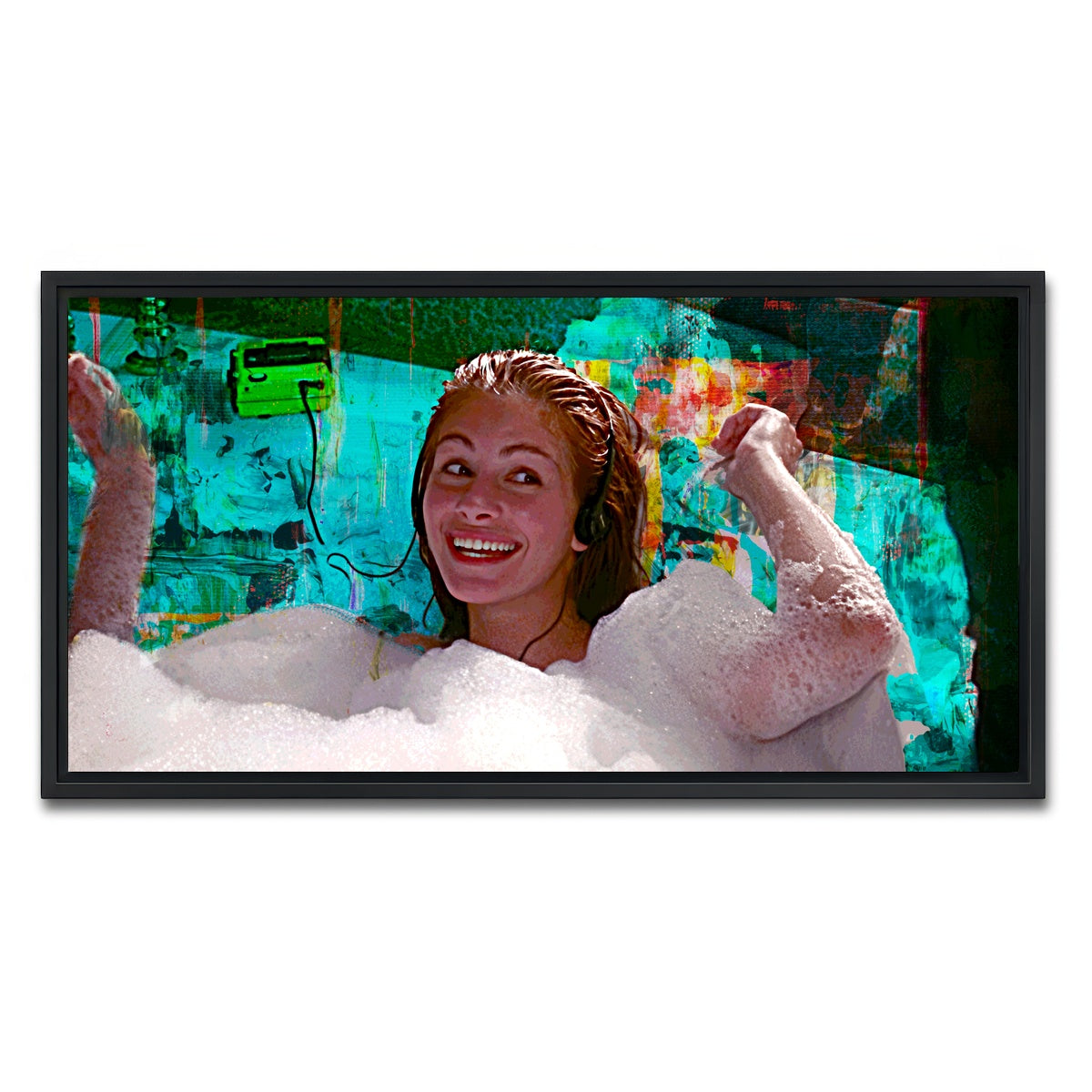 AUTO-MOCKUP WHITE | Pretty Woman Bathtub | 1 Piece | Black Framed Canvas | group=2x1
