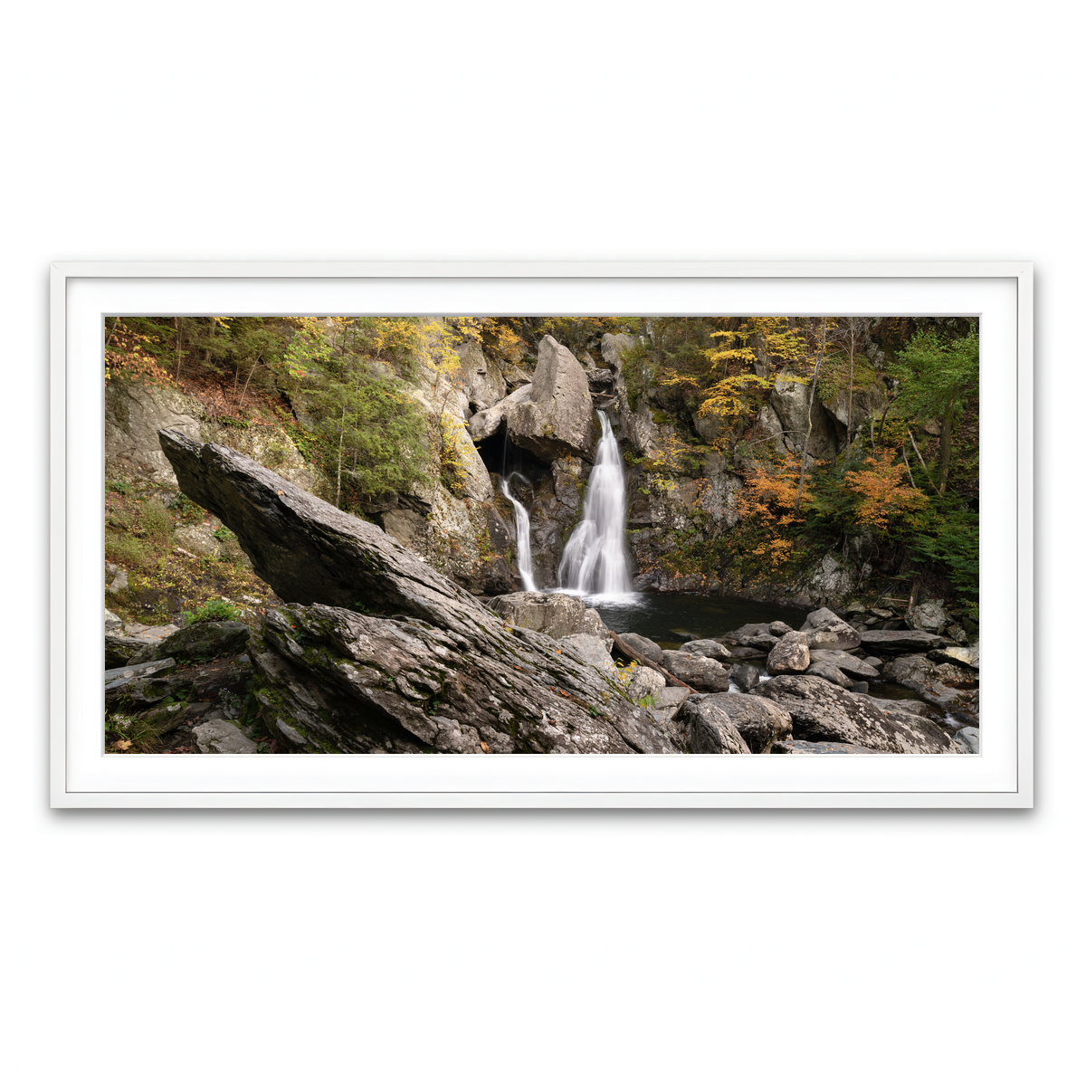 Framed Print 2x1 White